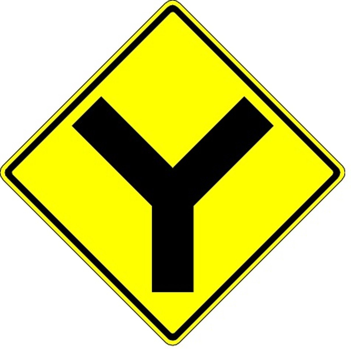 <p>This sign indicates yield right-of-way.</p>