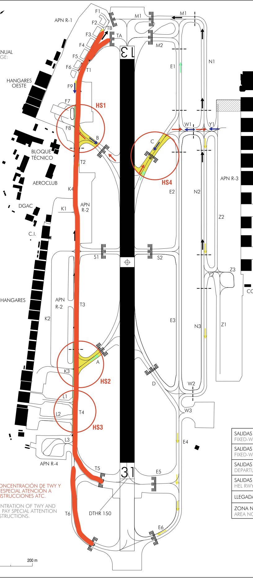 <p>Taxiway of the aeroclub, parallel of the runway on the west side</p>