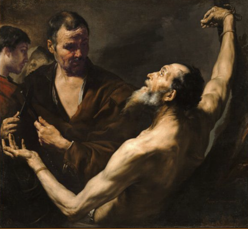 <p>Jusepe de Ribera, Martyrdom of St. Bartholomew, 1634. Oil on canvas</p>