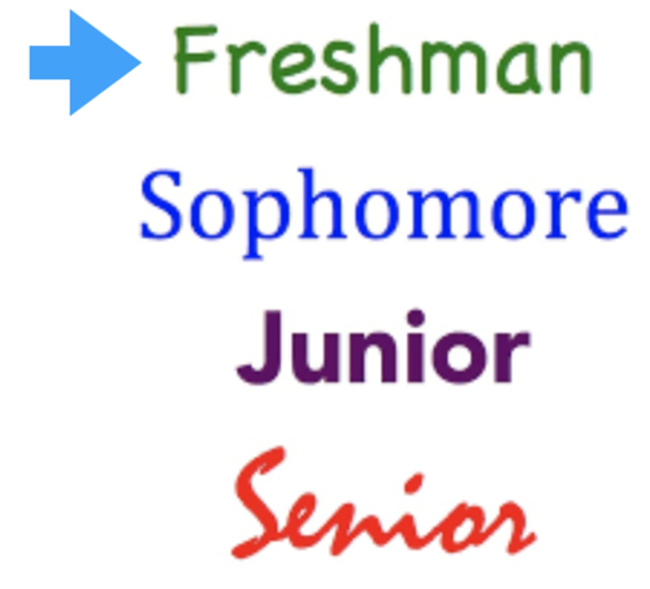<p>first-year student, freshman</p>