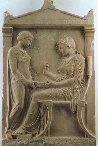 <p>Attributed to Kallimachos. c. 410 B.C.E. Marble and paint.</p>
