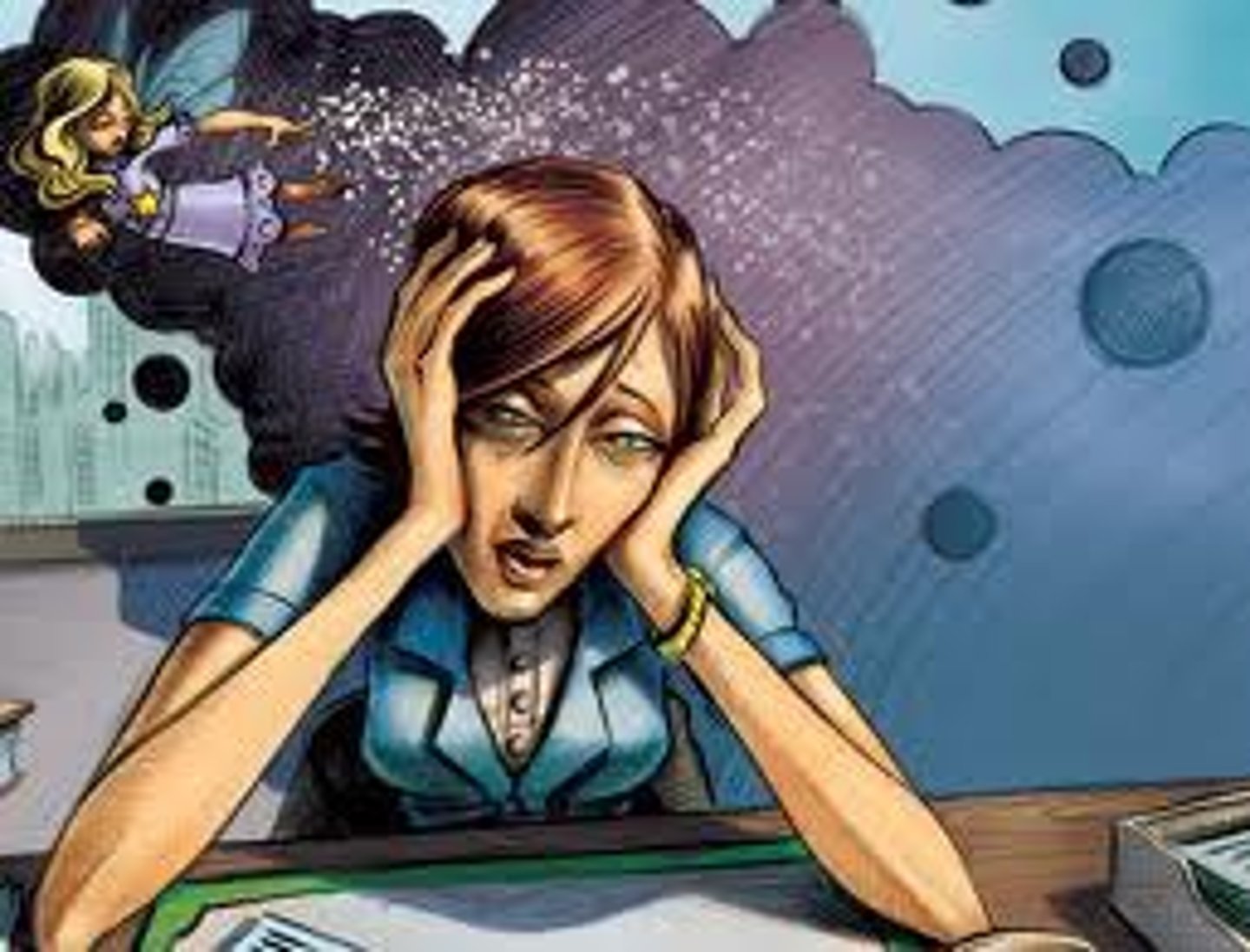 <p>mệt mỏi về</p>