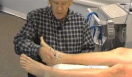 <ol><li><p>What exam is being performed here?</p></li><li><p>What probe is used here?</p></li></ol><p></p>