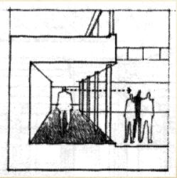 <p><span>Forming a balcony or gallery that provides visual and spatial continuity with the spaces it links</span></p>