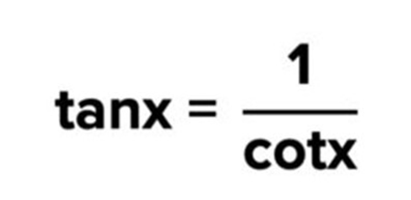<p>tanx = 1/cotx</p>