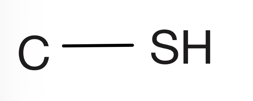 <p>Carbon connected to SH</p>