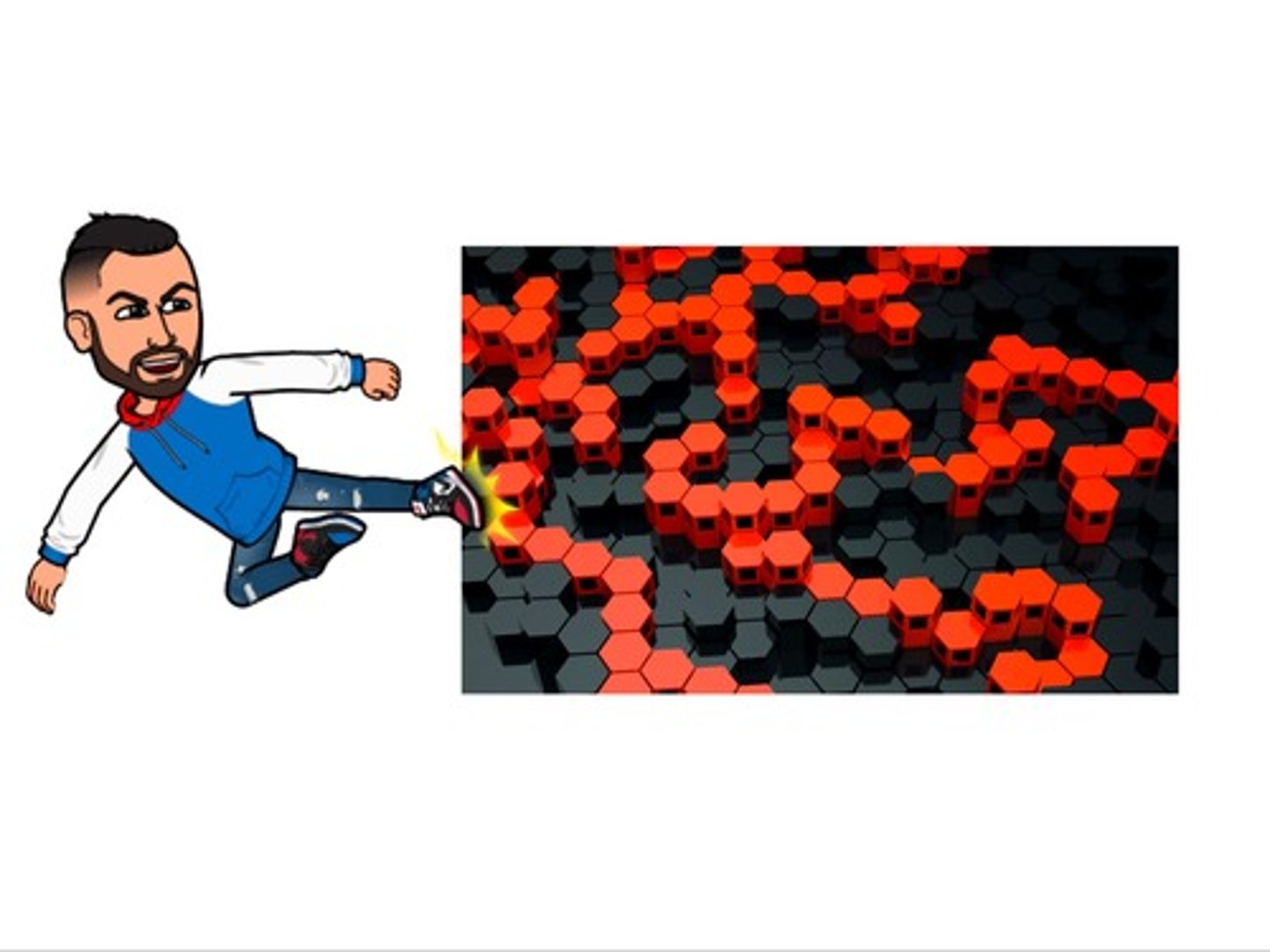 <p>A la izquierda de la / del</p>