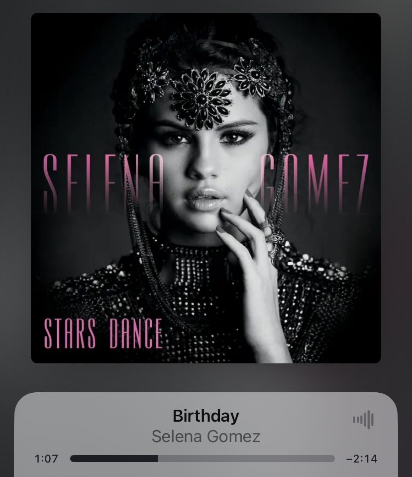 <p>Birthday</p><p>Selena Gomez</p>