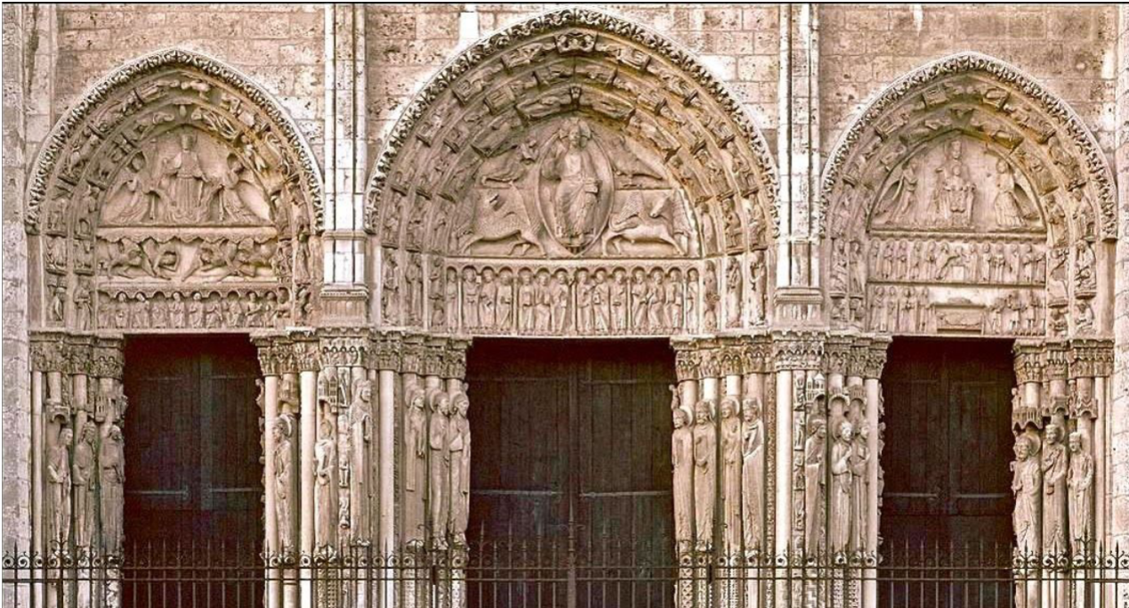 <p><span><span>Chartres Cathedral, begun 1134; rebuilt after 1194 (7- 5-6, 9-12</span></span></p>