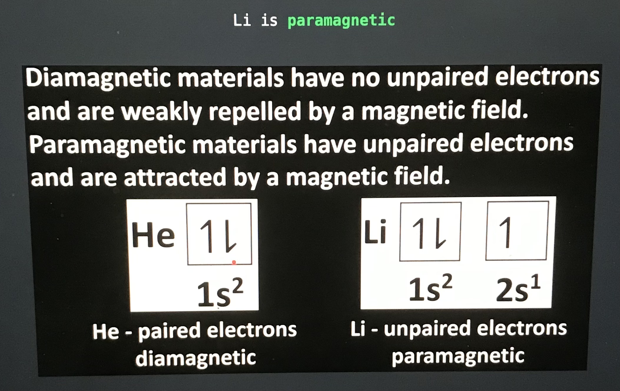 <p>paramagnetic </p>