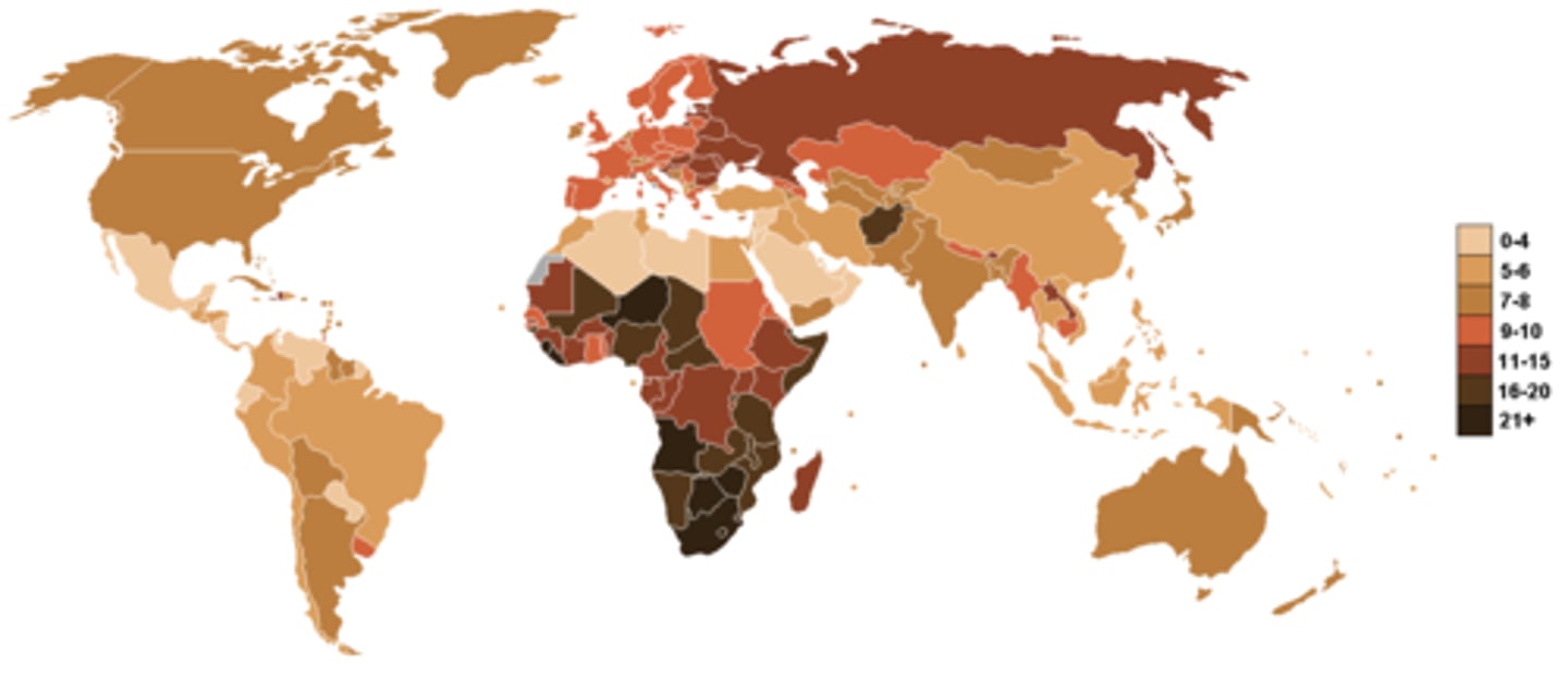 <p>Total number of deaths per 1,000 people in a society</p>