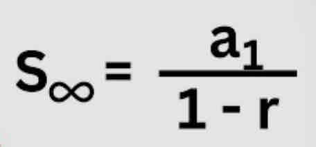 <p>where a1 = initial height and r = ratio of change in height after each bounce (typically e²)</p>