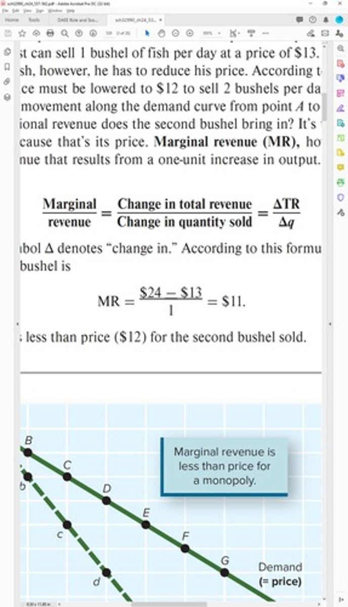 <p>By producing where marginal revenue (MR) equals marginal cost (MC).</p>