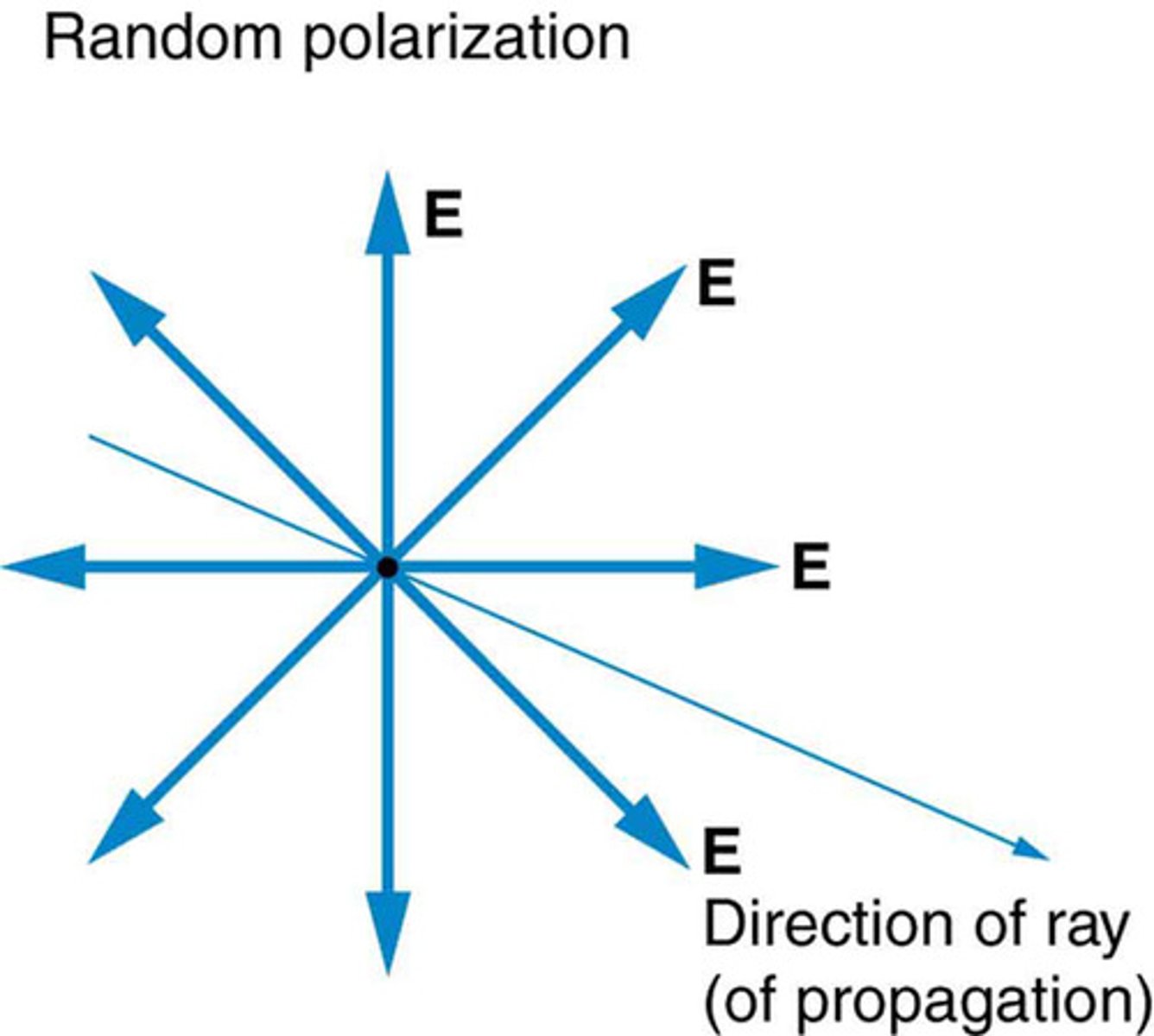 <p>- A light wave that is vibrating in more than one plane<br>- no specific orientation of oscillation</p>