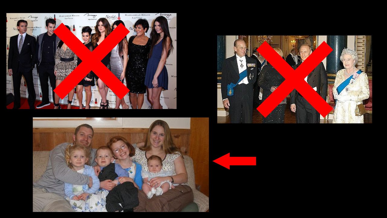 <p>(<em>adjective</em>) regular, not special</p><p>“Our family isn’t rich or famous. We’re just _______.”</p>