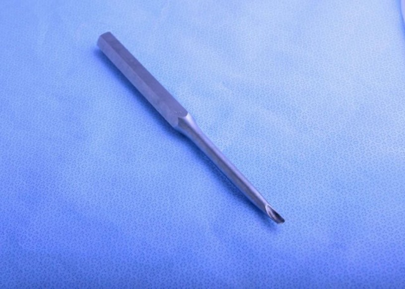 <p>remove bone from vertebra, driven with mallet </p>