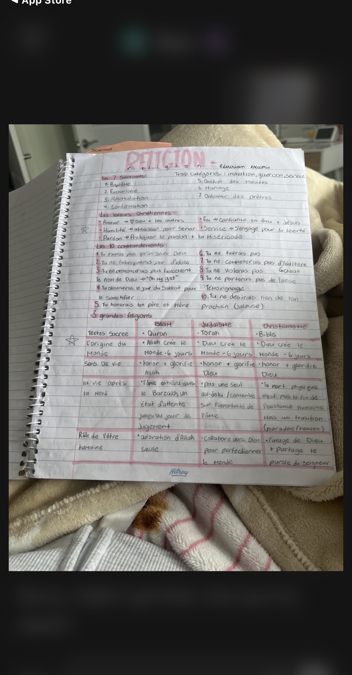 <p>Valeurs chrétiennes </p>