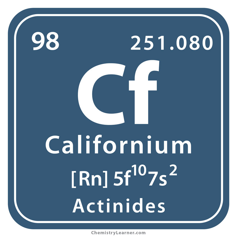 <p>How many protons are in the nucleus of Californium?</p>