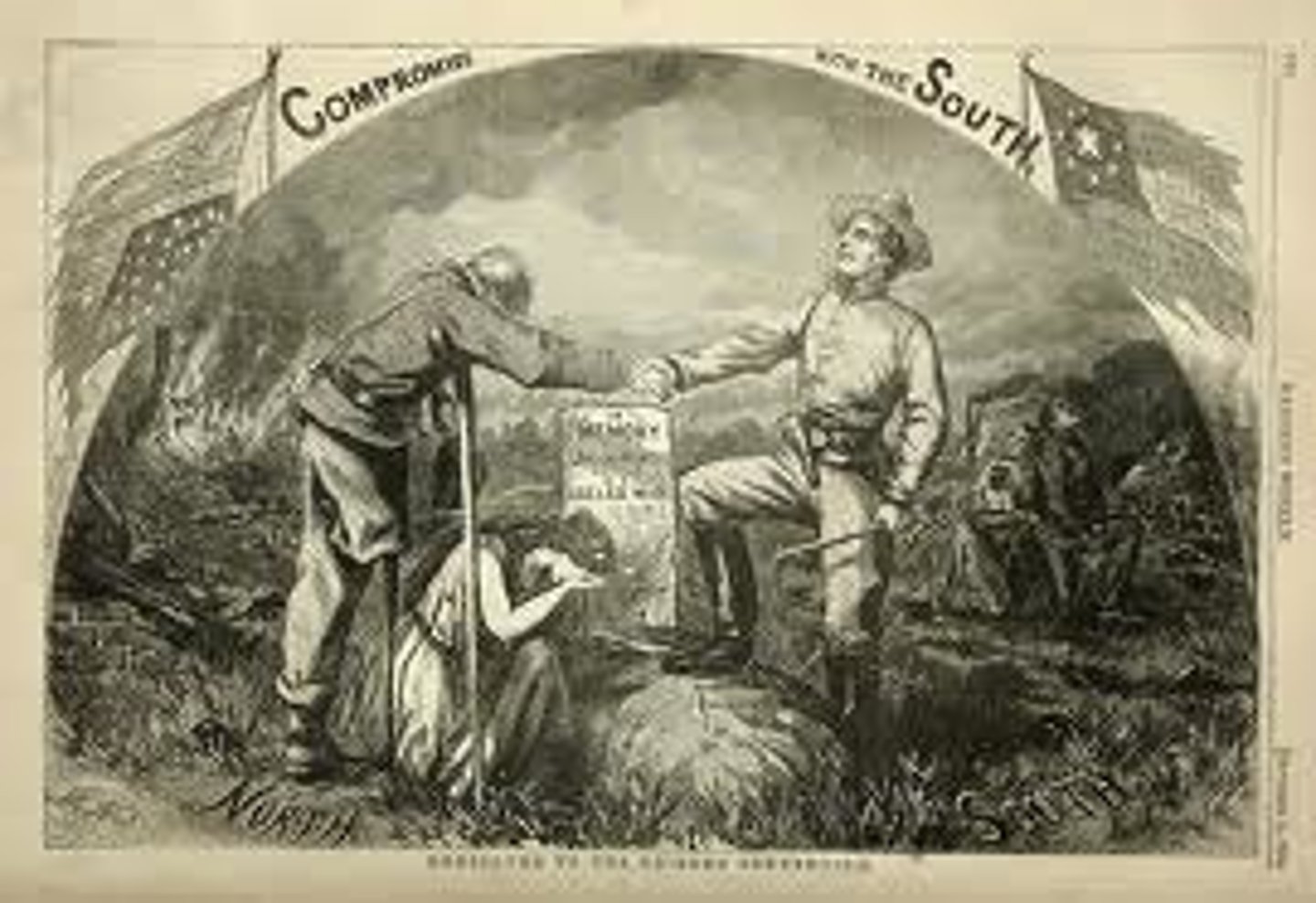 <p>(1877) It withdrew federal soldiers from their remaining position in the South, enacted federal legislation that would spur industrialization in the South, appointed Democrats to patronage positions in the south, appointed a Democrat to the president's cabinet, and allowed Rutherford B. Hayes to win the election. Marked the end of reconstruction.</p>