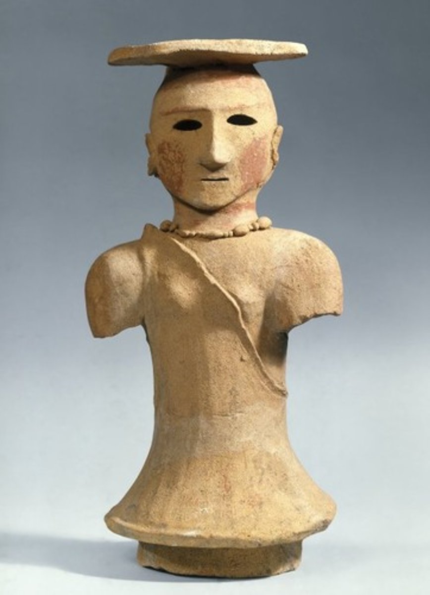 <p>the earliest clay used, and it is fired to a temperature of less than 1,200 C. It is more porus than the other clays and is less durable. It is brown, orange, or red in its raw and fired state.</p>