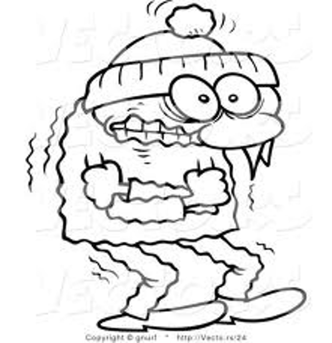 <p>it's freezing</p>