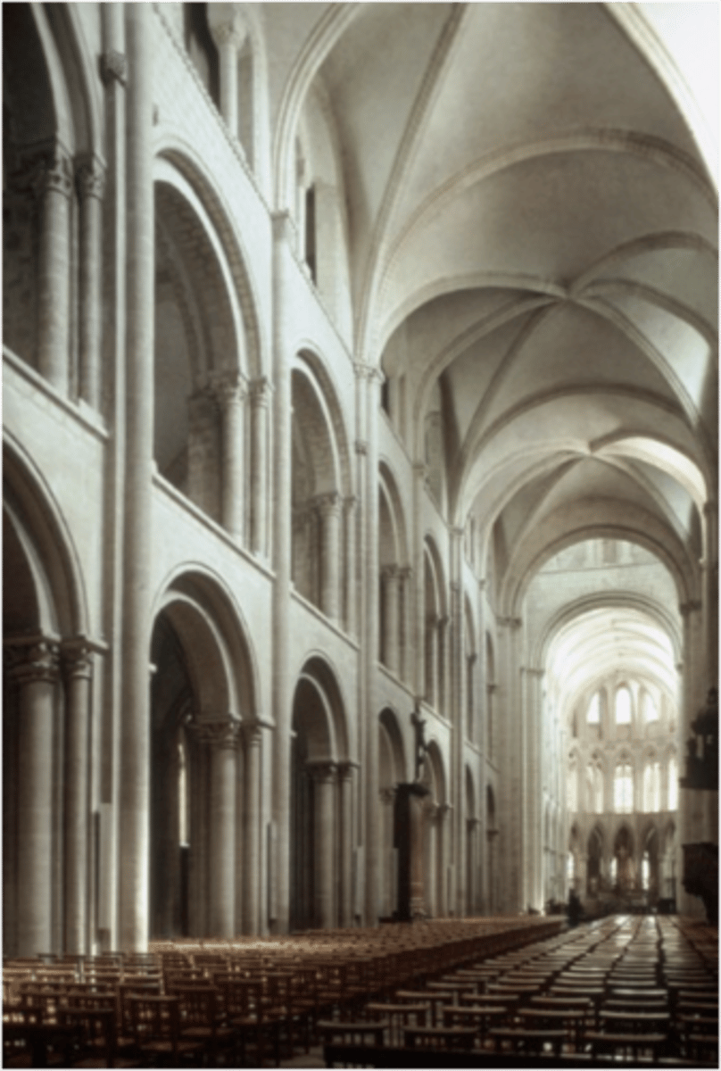 <p>One of the first major churches to use rib vaulting</p>