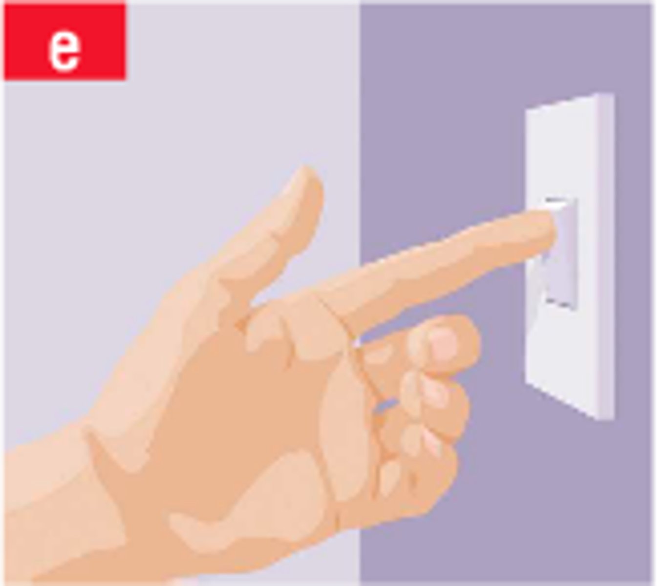 <p>bật công tắc</p>