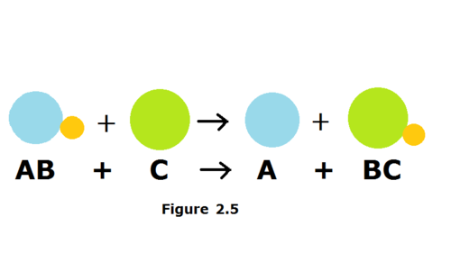 <p>A reaction in which a more reactive element displaces a less reactive element from an aqueous solution of the latter&apos;s ions.</p>