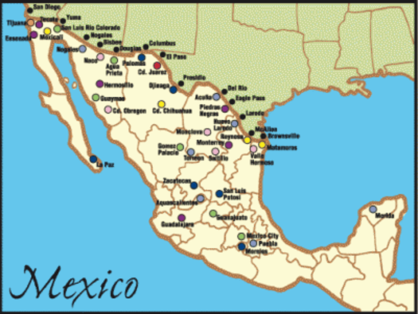 <p>a factory in Mexico owned by a foreign company that only creates products to export to other countries</p>