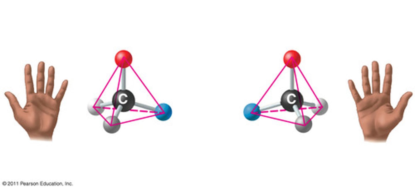 <p>Isomers that are mirror images of each other</p>