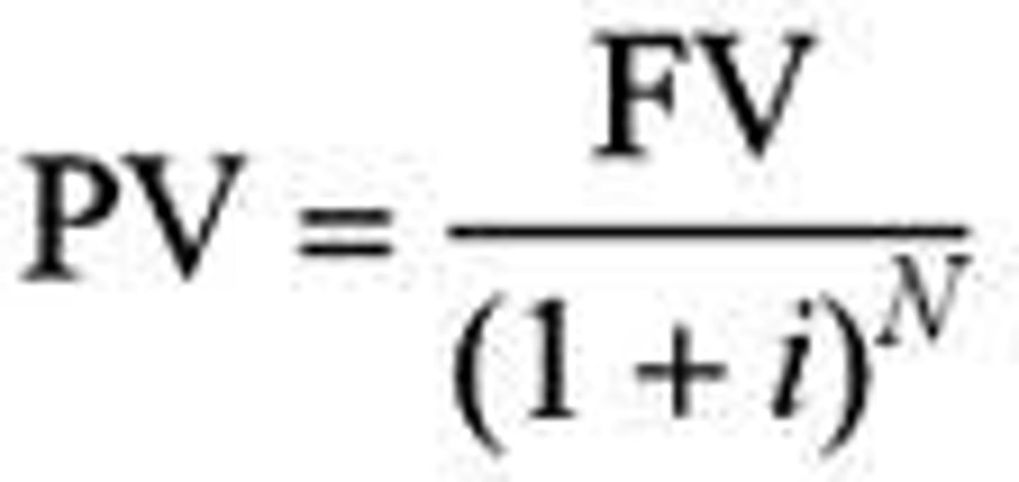 <p>r = the interest rate</p><p>t = the number of periods that interest compounds</p><p>Use Net Present Value to make decision across time.</p><p>Future Value = Present Value (1 + r)^t</p>