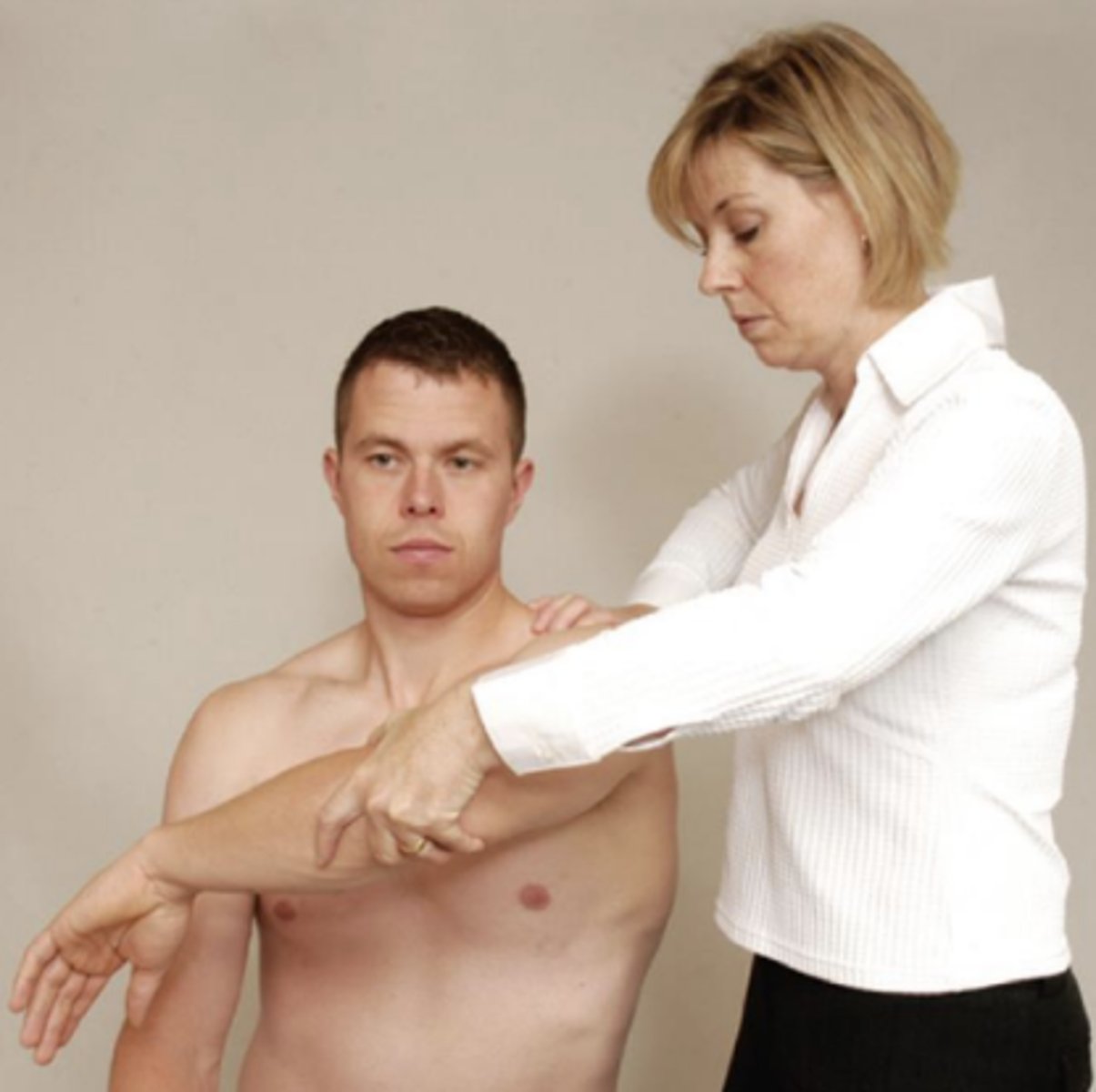 <p>- identify past history of posterior shoulder dislocation</p><p>- description: pt supine/sitting. PT elevates the pt's shoulder in the plane of the scapula to 90 degrees while stabilizing the scapula with the other hand, then - applies a posterior force on the pt's elbow. while applying the axial load, the examiner horizontally adducts and medially rotate the arm</p><p>(+): pt doesn't allow or does not like to move shoulder in that direction to simulate posterior dislocation</p>