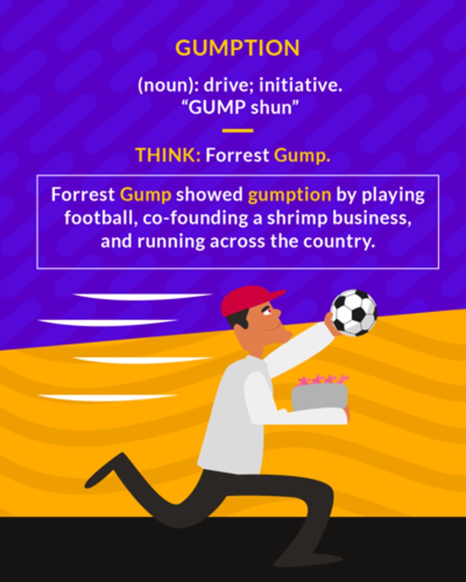 <ol><li><p>(noun) courage and initiative </p></li><li><p>(noun) common sense</p></li></ol><p></p>