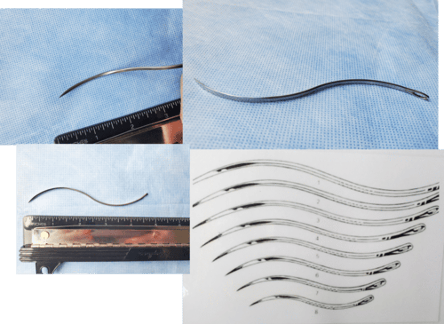 <p>double curved cutting needle.</p>