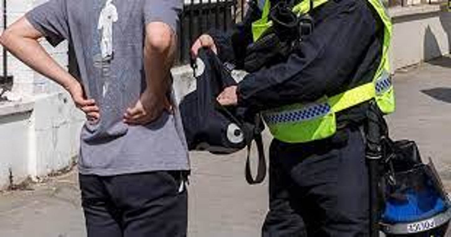<p>to stop a person or vehicle and search them or it, because you believe the person is carrying, or the vehicle contains, drugs, a weapon, or stolen property</p><ul><li><p><em>The police must have adequate grounds to s_______ a____ s________.</em></p></li><li><p><em>Police began s_______ing a____ s________ing men in predominantly black neighbourhoods.</em></p></li><li><p>(also US s______ and frisk)</p></li></ul><p></p>