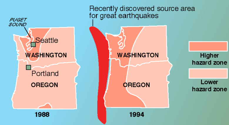 * pacific northwest subduction zone
* evidence for very large earthquakes 