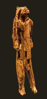 from Hohlenstein-Stadel, Germany
ca. 40,000-35,000 BCE. 
Woolly mammoth ivory