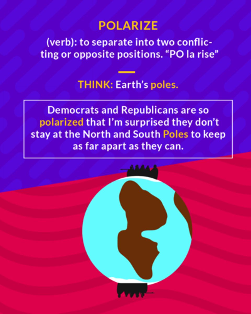 <p>to break up into opposing factions or groupings</p>