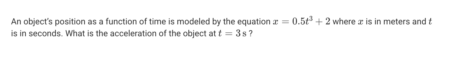 <p>A. 3.0 m/s<sup>2</sup></p><p>B. 9.0 m/s<sup>2</sup></p><p>C. 13.5 m/s<sup>2</sup></p><p>D. 15.0 m/s<sup>2</sup></p>
