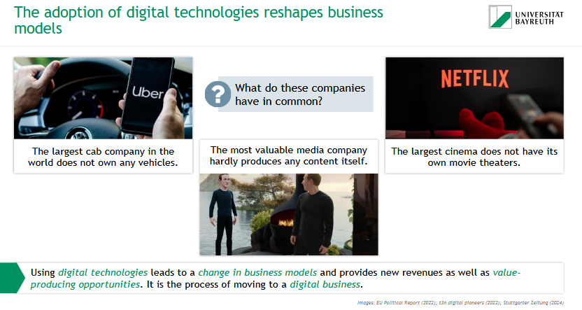 <ul><li><p>leads to change in business models</p></li><li><p>provides new revenues &amp; value-producing opportunities</p></li><li><p>process of moving to a digital business</p></li></ul><p></p>