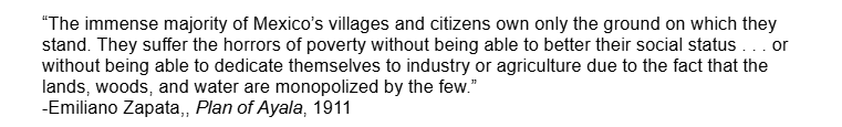 What was Emiliano Zapata's goal during the Mexican Revolution?