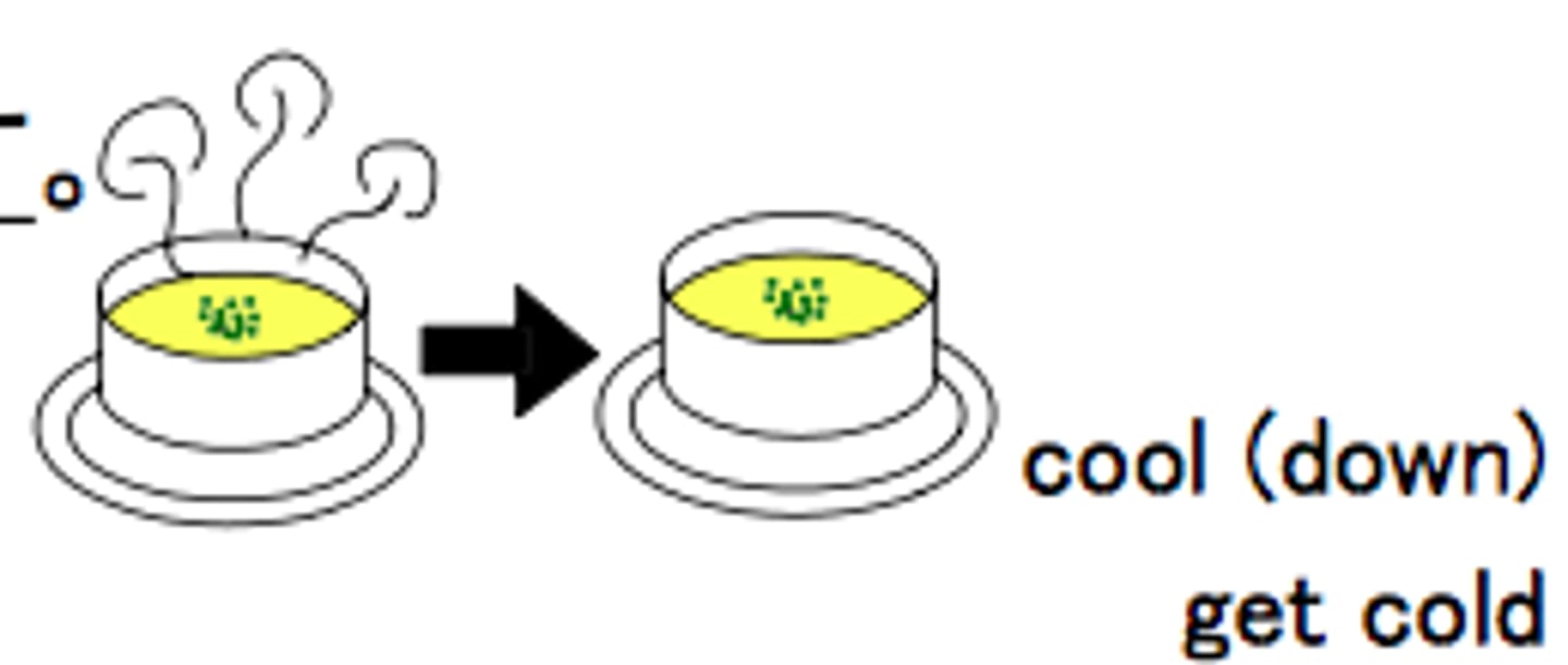 <p>さめる</p><p>nguội đi</p><p>りょうりが冷める</p><p>Thức ăn nguội đi</p>