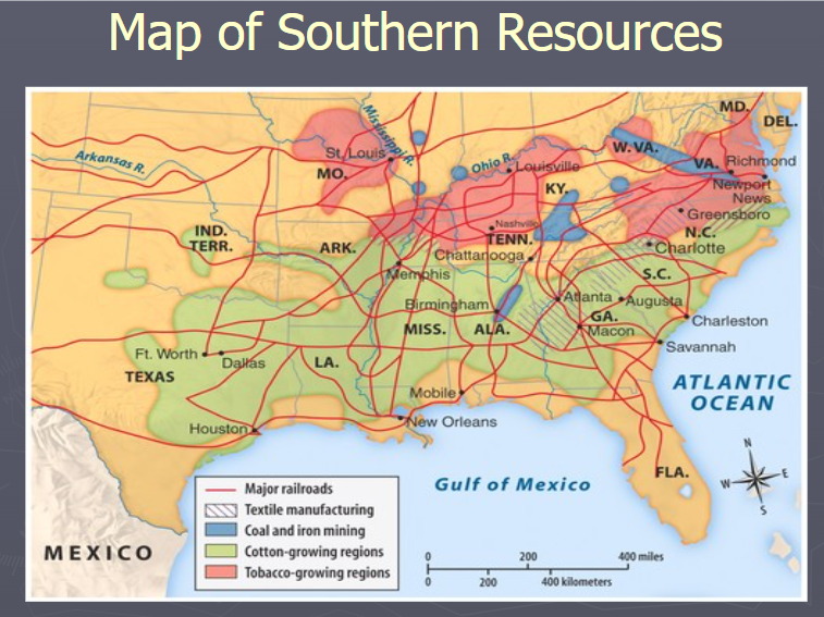 <p>(Topic 5.11) Map of Southern Resources</p>