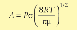 <p>P is a probability factor as not all collisions with sufficient energy go on to form products </p><p>steric factor = reactants need to collide in specific orientation to react </p>