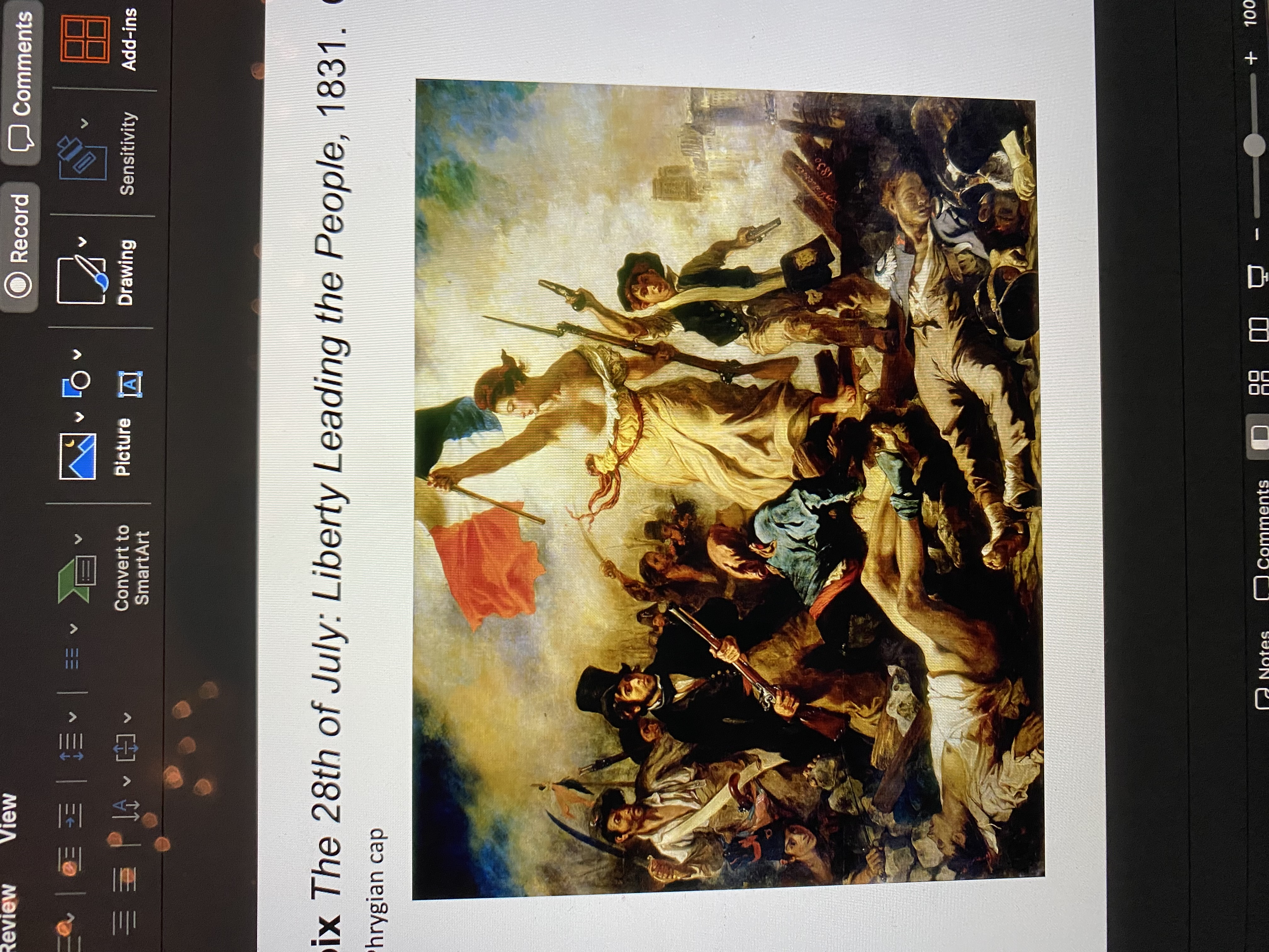 <p><span><strong>Eugène Delacroix </strong><em>The 28th of July: Liberty Leading the People,</em> 1831.&nbsp; Oil on canvas,</span></p><p><span>8'6 3⁄8" × 10’8”.</span></p>
