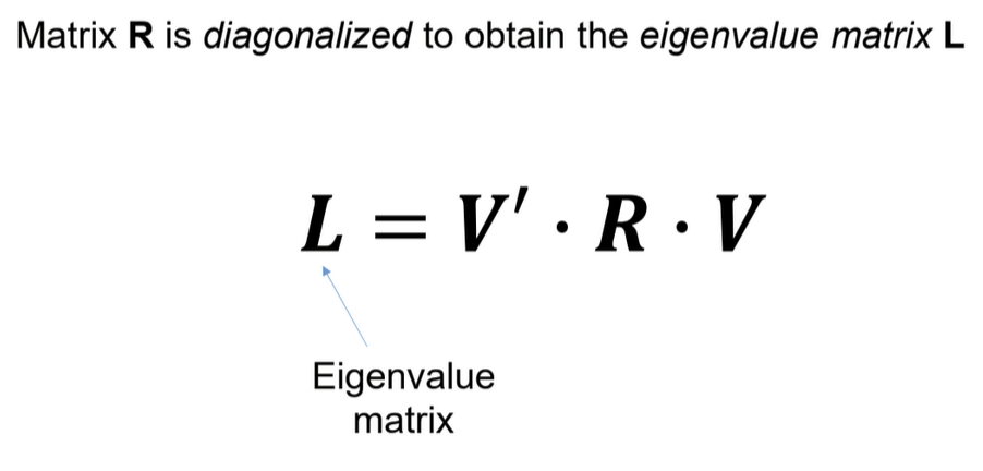 <ul><li><p>explains how much of the total variation in the data is captured by each component = how much variance is being explained by the factors being extracted</p></li><li><p>large value → important component</p></li><li><p>uses values coming from the correlation matrix (Pearson’s coefficients comparing two components at a time)</p></li><li><p>can also be obtained as the sum of factor loadings for each PC (column-wise)</p></li></ul><p></p>