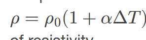 <p>describes how the resistivity of a material typically increases with temperature, impacting its ability to conduct electricity. </p>