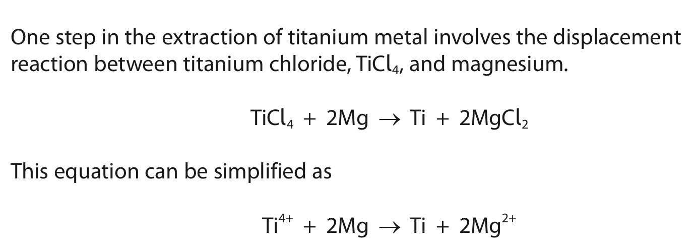 <p>Explain why this displacement reaction can be described as a redox reaction.</p>