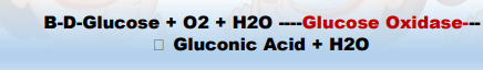 <ul><li><p>Polarographic glucose oxidase method</p></li><li><p>O2 consumption is determined by <span style="color: yellow">O2 electrode</span></p></li><li><p><span style="color: yellow">Less common than hexokinase method</span>. Commonly used for glucose meter testing</p></li><li><p>Accurate and precise method, virtually no interferences</p></li></ul><p>ENZYME:</p><ul><li><p><span style="color: red">Glucose Oxidase</span></p></li></ul><p></p>