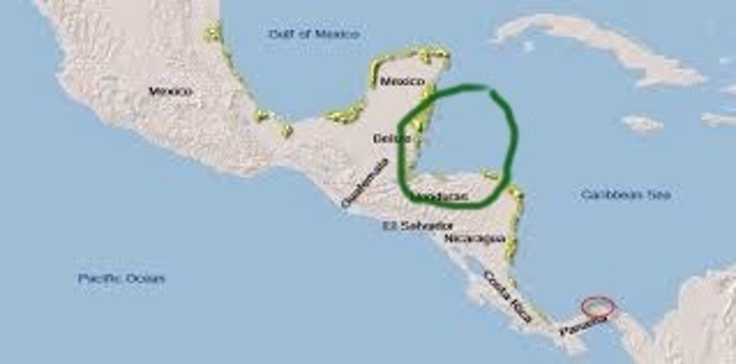 <p>body of water off Central America's northern coast</p>